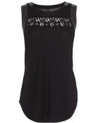 Karen Millen Lace Panelled Vest - Lyst