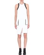 Helmut Lang Contrast-detail Crepe Dress - Lyst