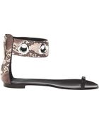 Giuseppe Zanotti flats flat sandals - Lyst