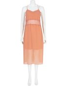 River Island Light Orange Lace Insert Slip Dress - Lyst