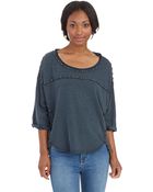 Free People Studded Tee - Lyst