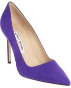 Manolo Blahnik Suede Bb - Lyst