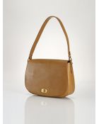 Polo Ralph Lauren Large Leather Saddle Bag - Lyst
