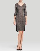 Anne Klein Dress - V-Neck Lace Panel - Lyst