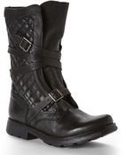 Steve Madden Black Bounti Quilted Boots - Lyst