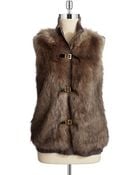 Calvin Klein Faux Fur Vest - Lyst
