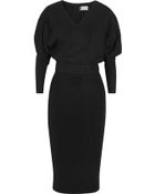 Victoria Beckham Satin-Crepe And Stretch-Crepe Dress - Lyst