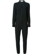 Vanessa Bruno Athé Crepe Blouse Jumpsuit - Lyst