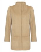 Jaeger Wool Funnel Neck Car Coat - Lyst