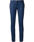 Kenzo 'Neon Plaid' Skinny Jeans - Lyst