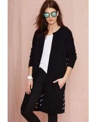 Nasty Gal Marks The Spot Knit Coatigan - Lyst