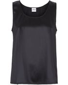 Armani Collezioni Pleated Back Silk Cami - Lyst