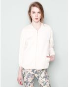 Pull&Bear Short Sleeve Bomber Jacket - Lyst