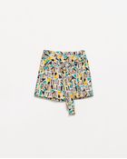 Zara Printed Shorts - Lyst
