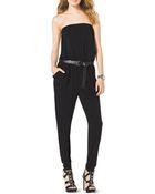 MICHAEL Michael Kors Strapless Jersey Jumpsuit - Lyst
