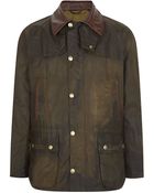 Barbour Polo Arkle Leather Collar Jacket - Lyst