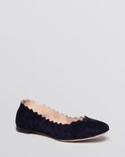 Chloé Chloé Ballet Flats - Scallop Suede - Lyst