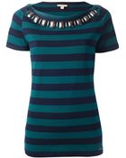 Burberry Brit Embellished Striped Tshirt - Lyst