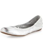 BCBGMAXAZRIA Molly1 Metallic Leather Ballet Flat - Lyst