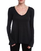 American Vintage Long Sleeve V-Neck Tee - Lyst