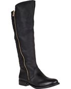 Steve Madden Northsde Tall Boot Black Leather - Lyst