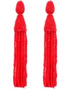 Oscar de la Renta Classic Long Tassel Earrings - Lyst