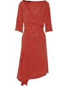 Vivienne Westwood Anglomania Draped Crepe Dress - Lyst