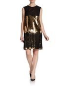 Dolce & Gabbana Sleeveless Lace Sequin Dress - Lyst