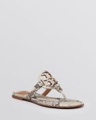 Tory Burch Flat Sandals Miller Roccia Snake Print - Lyst
