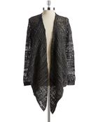 DKNY Loose Knit Cardigan - Lyst