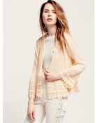 Free People Womens Fp One Soft Woven Kimono Jacket - Lyst