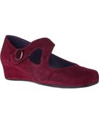 Vaneli For Jildor Matro Wedge Wine Suede - Lyst
