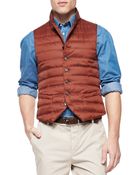 Brunello Cucinelli Nylon Notch-Lapel Vest - Lyst