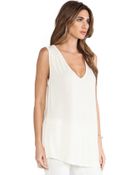 Michael Stars Double V Neck Shirt Tail Tank - Lyst