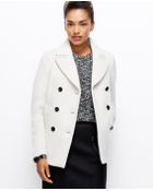 Ann Taylor Wool Blend Peacoat - Lyst