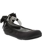 Stuart Weitzman Fannie Zoe Satin Flats - Lyst