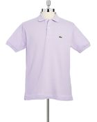 Lacoste Pique Cotton Polo Shirt - Lyst
