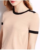 Ann Taylor Colorblock Silk Cotton Tee - Lyst