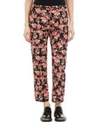 Marni Floral-Print Cropped Trousers - Lyst