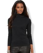 Lauren by Ralph Lauren Long-sleeve Turtleneck Top - Lyst