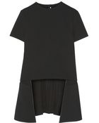 Rosetta Getty Asymmetric Pleated Twill Top - Lyst