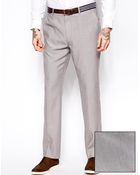 Asos Slim Fit Smart Trousers In Oxford - Lyst