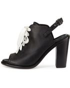 Rag & Bone Trafford Lace-Up Peep-Toe Bootie - Lyst