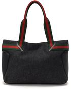 Gucci Charcoal Tote Bag - Lyst