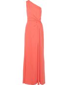 Halston Heritage One Shoulder Georgette Gown - Lyst
