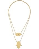 Jennifer Zeuner Rachel Hamsa & Evil Eye Necklace - Lyst