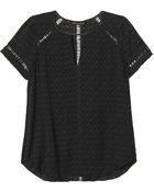 Rebecca Taylor Short Sleeve Geo Clip Top - Lyst