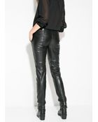 Mango Stud Biker Trousers - Lyst