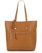 Halston Heritage Pebbled Leather Tote Bag/Tan - Lyst