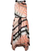 Dex Printed Asymmetrical Dress - Lyst